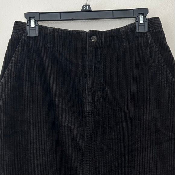 Vintage Cherokee corduroy knee length skirt slit 90s Y2K western boho grunge S - Picture 2 of 9